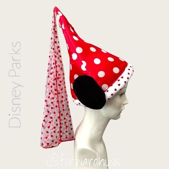 Disney Parks Youth Minnie Mouse Princess Ears - Valentines Hearts - Picture 1 of 11